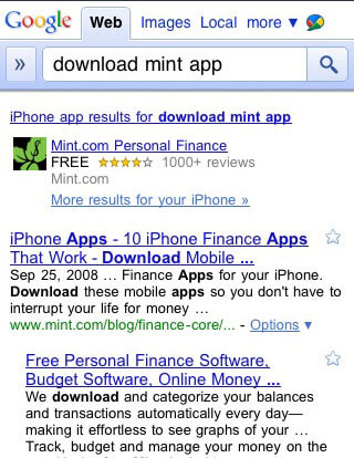 Google интегрирует App Store в свой поиск