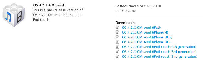 iOS 3.2.1 доступна для разработчиков Iodgm
