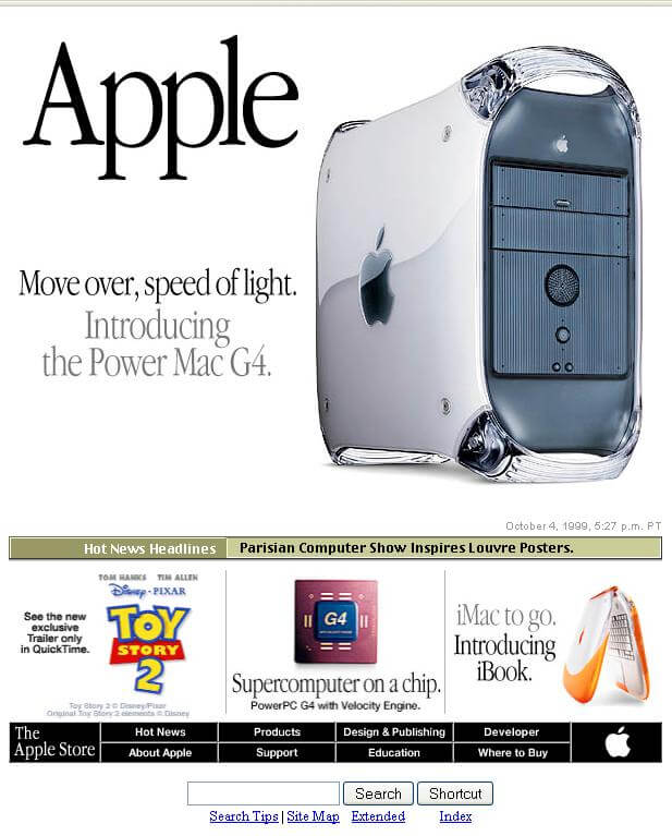 Эволюция Apple.com: 1996 – 2011