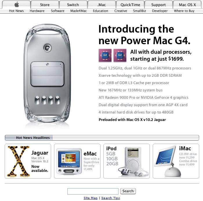 Эволюция Apple.com: 1996 – 2011