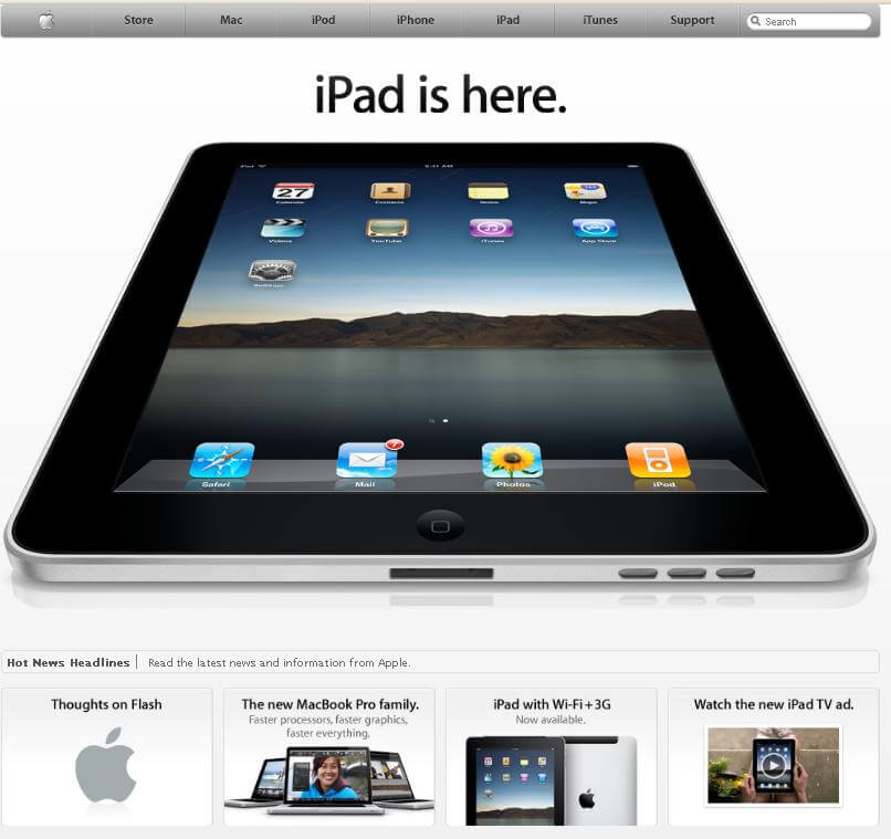 Эволюция Apple.com: 1996-2011