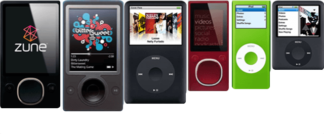 zune и ipod
